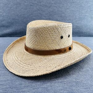 SUMMER CLUB - Men's Woven Straw Australian Medium Brim Hat  H7